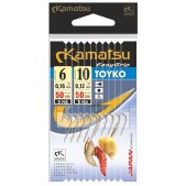 553310106 Kabliukai su pavadėliais Kamatsu Toyko G 5+5vnt 0.12mm/0.16mm #6/10